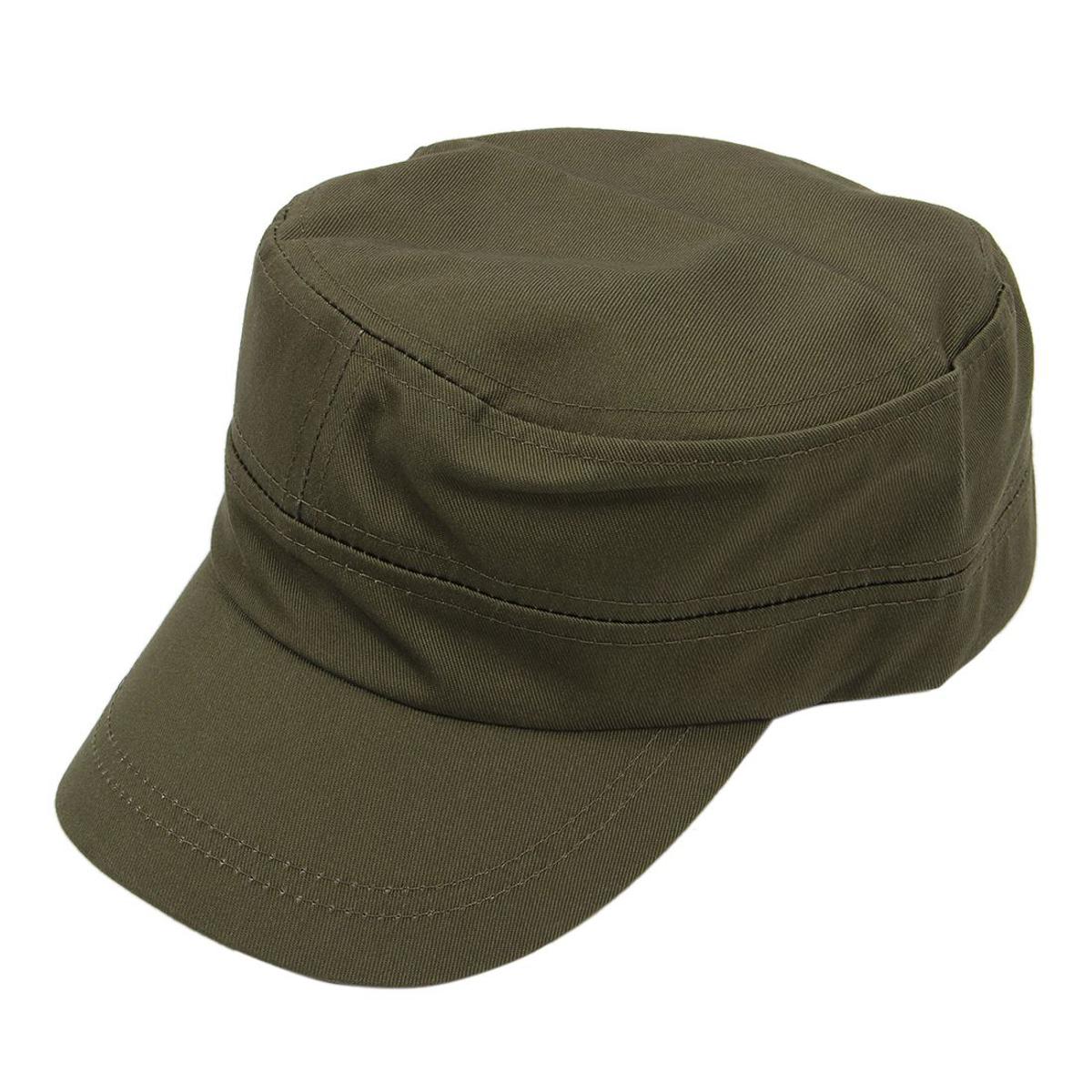 Stylish Plain Military Army Cap Castro Cadet Patrol Cap Hat Adjustable（Army Green） , Cap