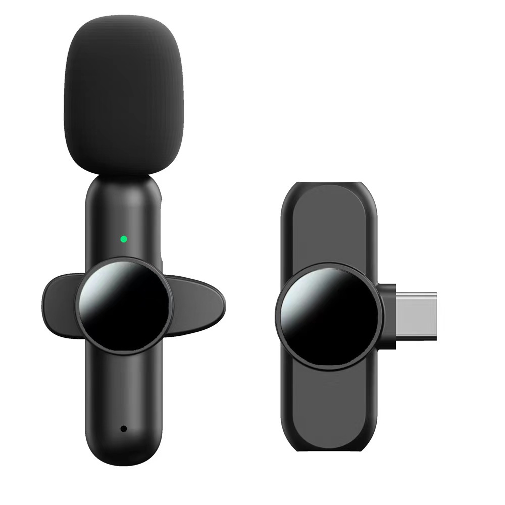 Wireless lavalier microphone J68 cross-border private model one-to-two mobile phone live radio noise canceling lavalier microphone. 