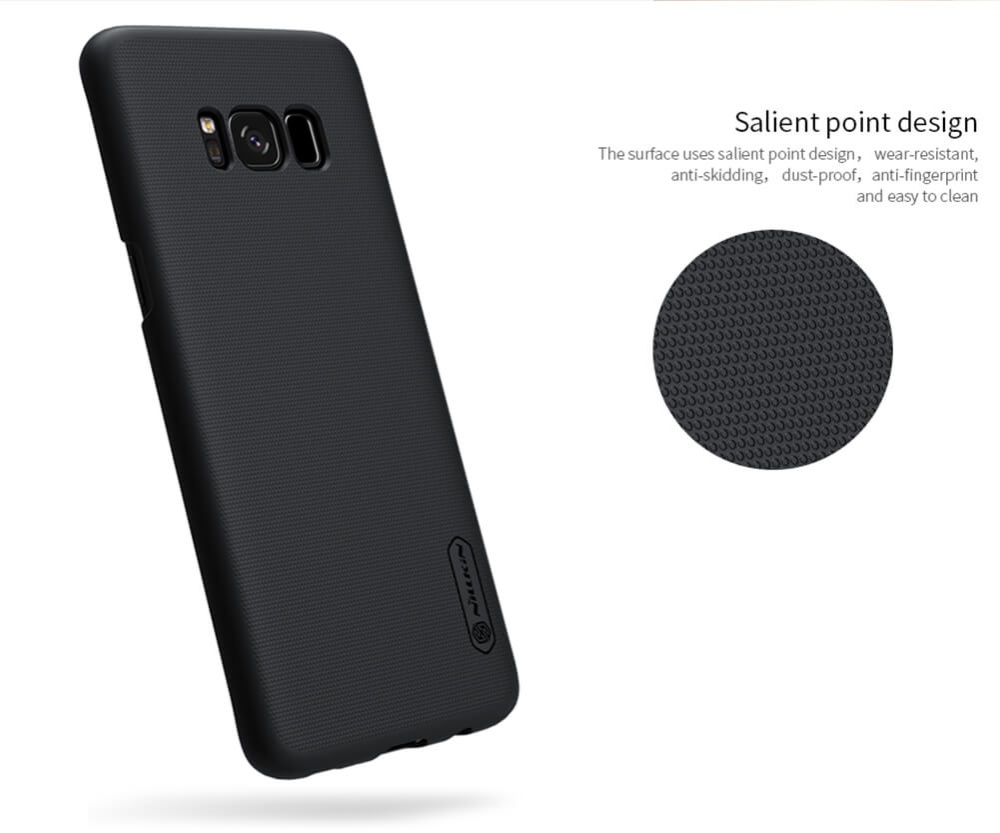 Nillkin [ Galaxy S8 Plus ] Super Frosted Shield Matte cover case for Samsung Galaxy S8 Plus ( S8+) - Black ( Back Case Cover For Smartphone ). 