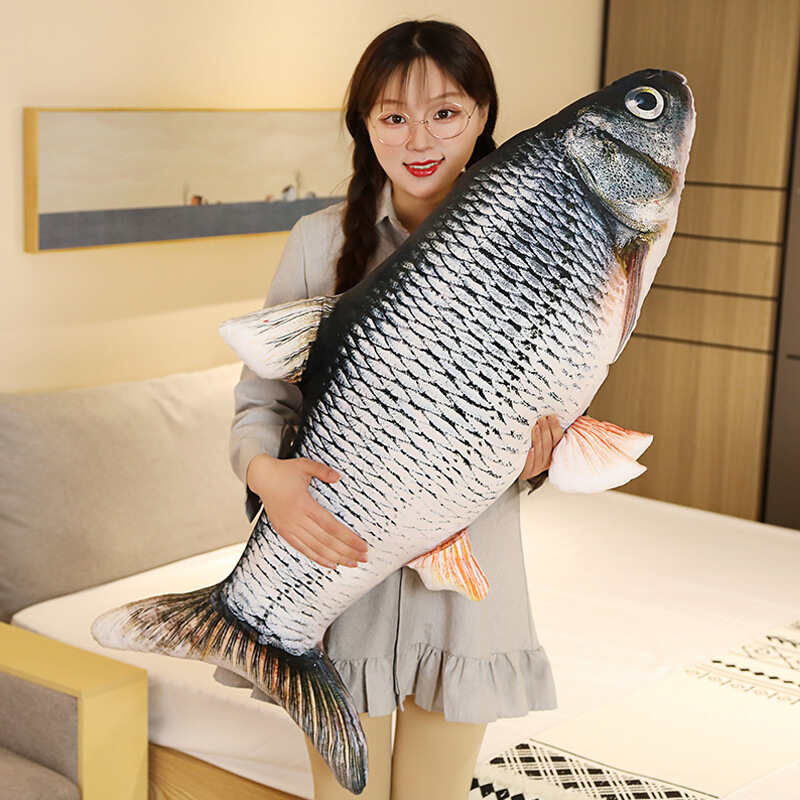 Fish Plush Stuffed Pillow Animal Trout Weever Plushie Pillow Kids Soft Doll Gifts
