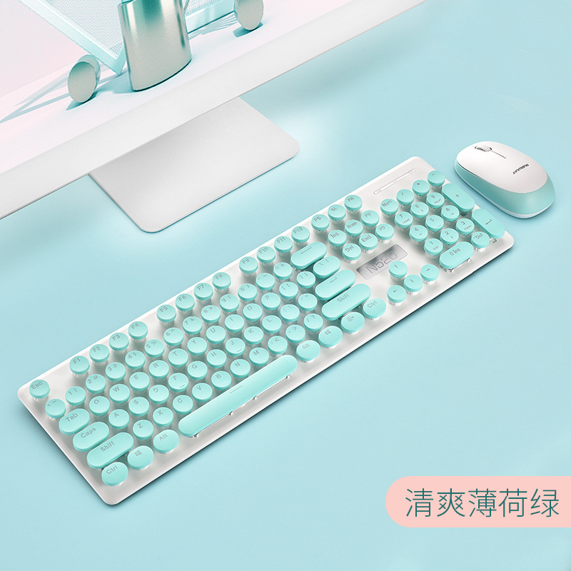 Xinmeng N520 wireless punk mechanical feel keyboard mouse set office business girls keyboard and mouse ebay. 