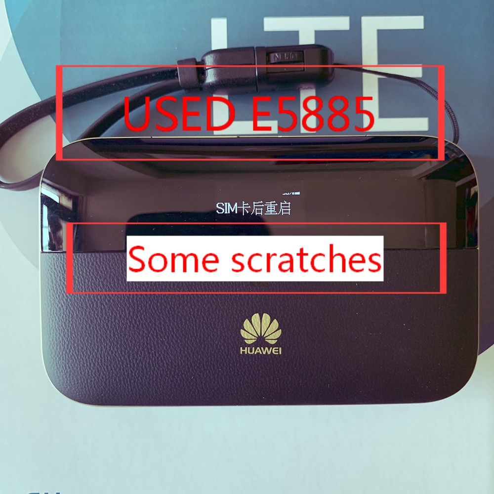 Original Used Huawei E5885Ls-93a Mobile WiFi Pro2 Router RJ45 port 4G+ 6400Mah LTE FDD TDD Cat6 300Mbps Power bank. 