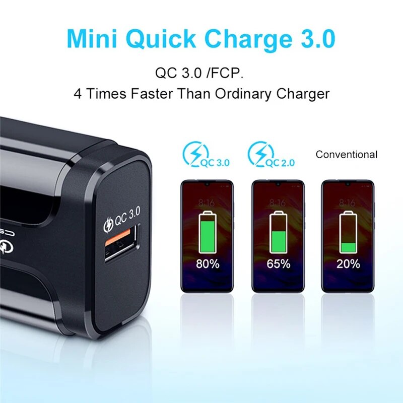 For Xiaomi Redmi 9A 9C 7A 6A QC 3.0 18W Fast Phone Charger Micro USB Cable Fast Charging For OPPO A12 A15 A5 A7 A8 A9 EU Plug. 