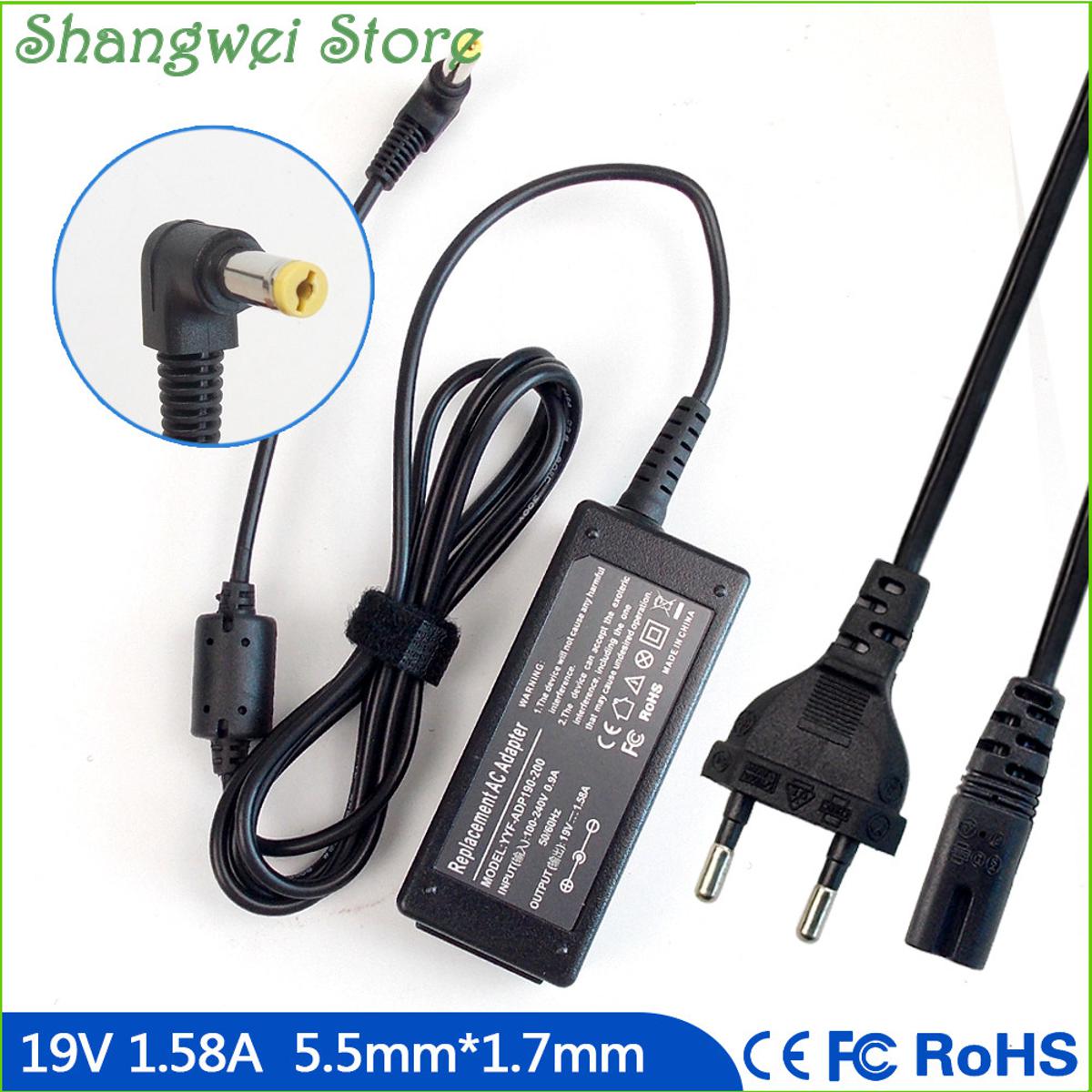 19V 1.58A Notebook Power Adapter Charger for Acer Aspire One AOA150-BK D250-0BGK A150-1798 A150-1329 521-12BDK A110-1283 D250-0BQK