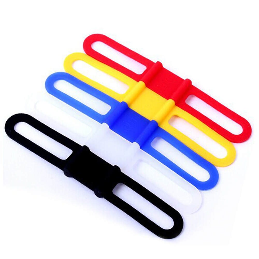mountain bike high elastic silicone rubber band universal bicycle band tie light with multi-functional band. 