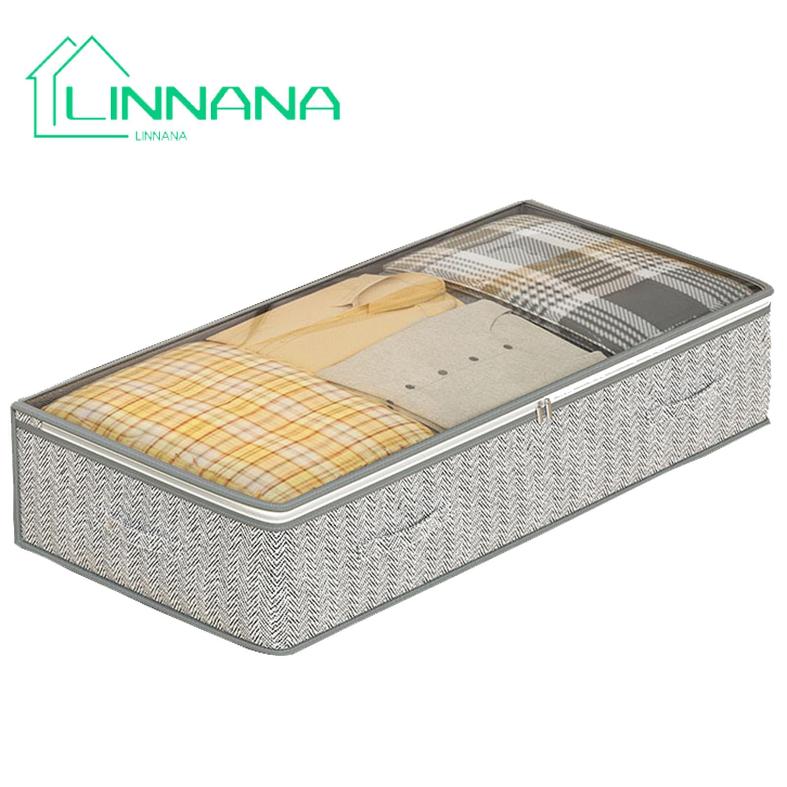 under Bed Storage Container Space-saving Underbed Storage Containers with Clear Top Cover Large Capacity Reinforced Sides Convenient Handle Ideal for Southeast Asian Buyers Blanket Storage Container. 
