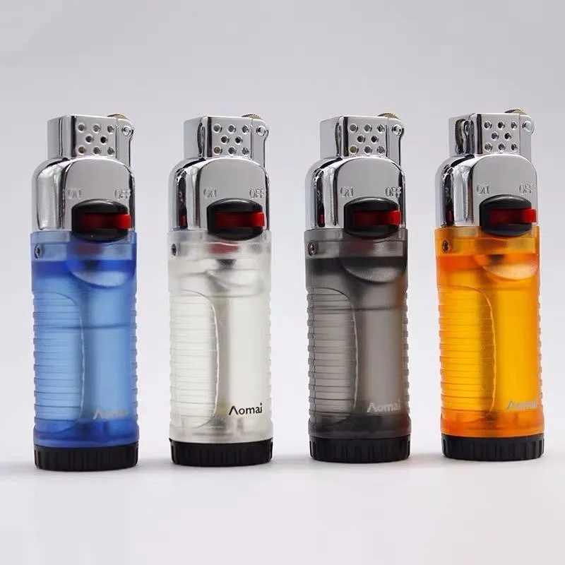 Aomai Am7102 Grinding Wheel Transparent Inflatable Floating Fire Lighter New Exotic Lighter Creative Personality Lighter. 