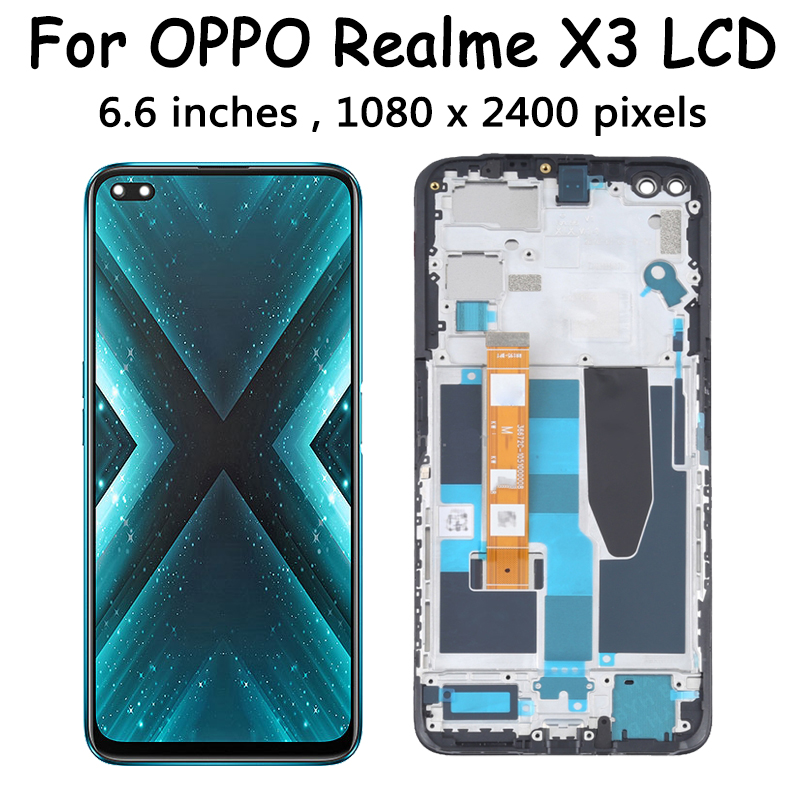 6.6inch For OPPO Realme X3 SuperZoom RMX2086 LCD RealmeX3 RMX2142 Display Touch Screen Digitizer Replacement. 