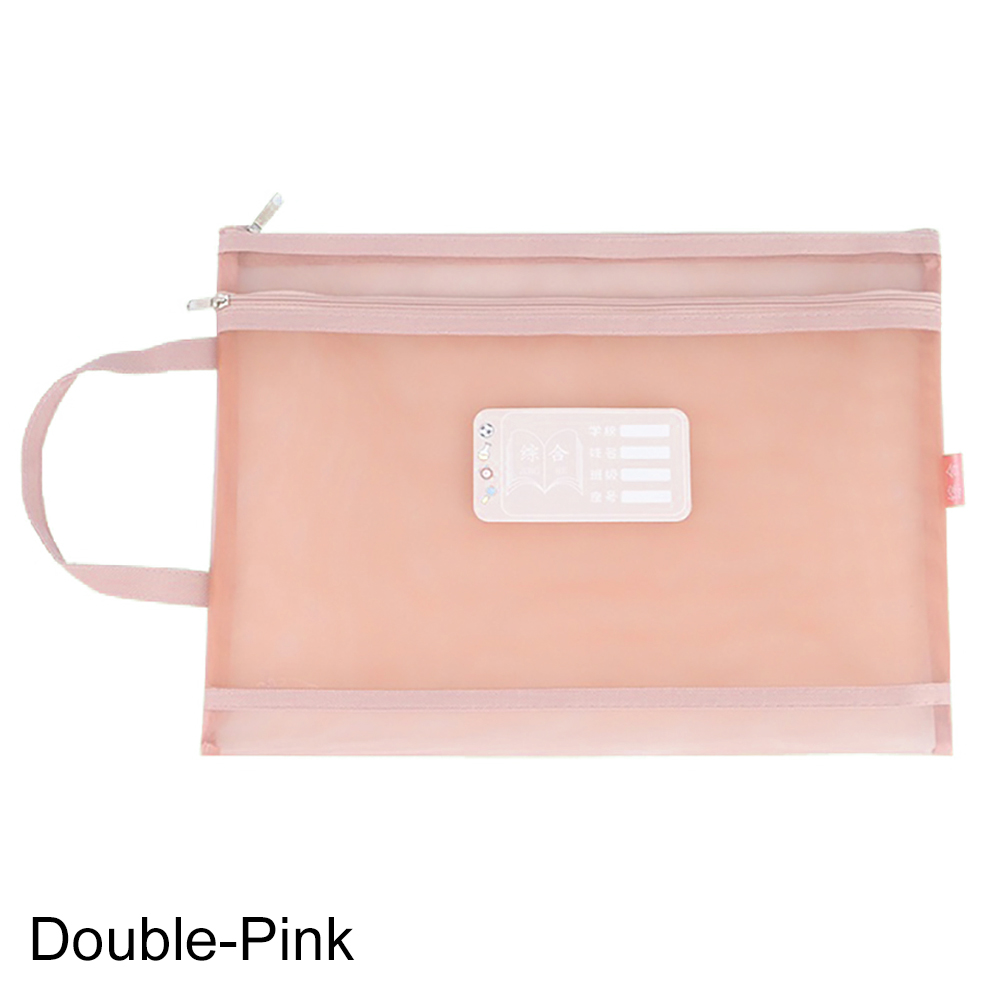 SF Transparent PVC Mesh Subject Bag for Students Subject Classification