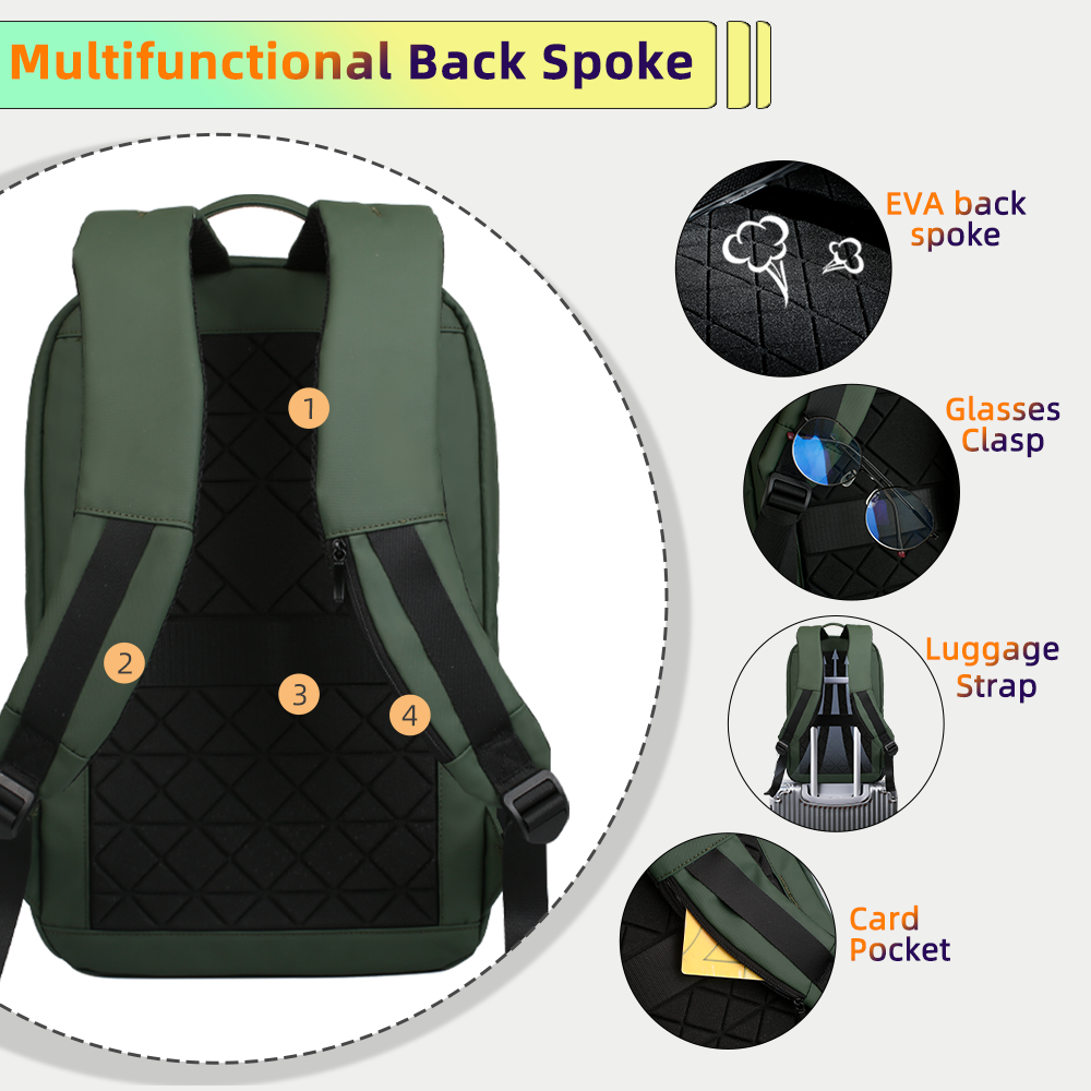 Heroic Knight Backpack for Men Business Slim Backpack Tablet Light Weight Travel Backpack 1415.617Laptop Bag for Work College. 
