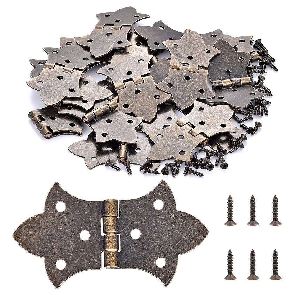 Bronze Engraving Design Box Hinges for Vintage Wooden Cases,Toolbox