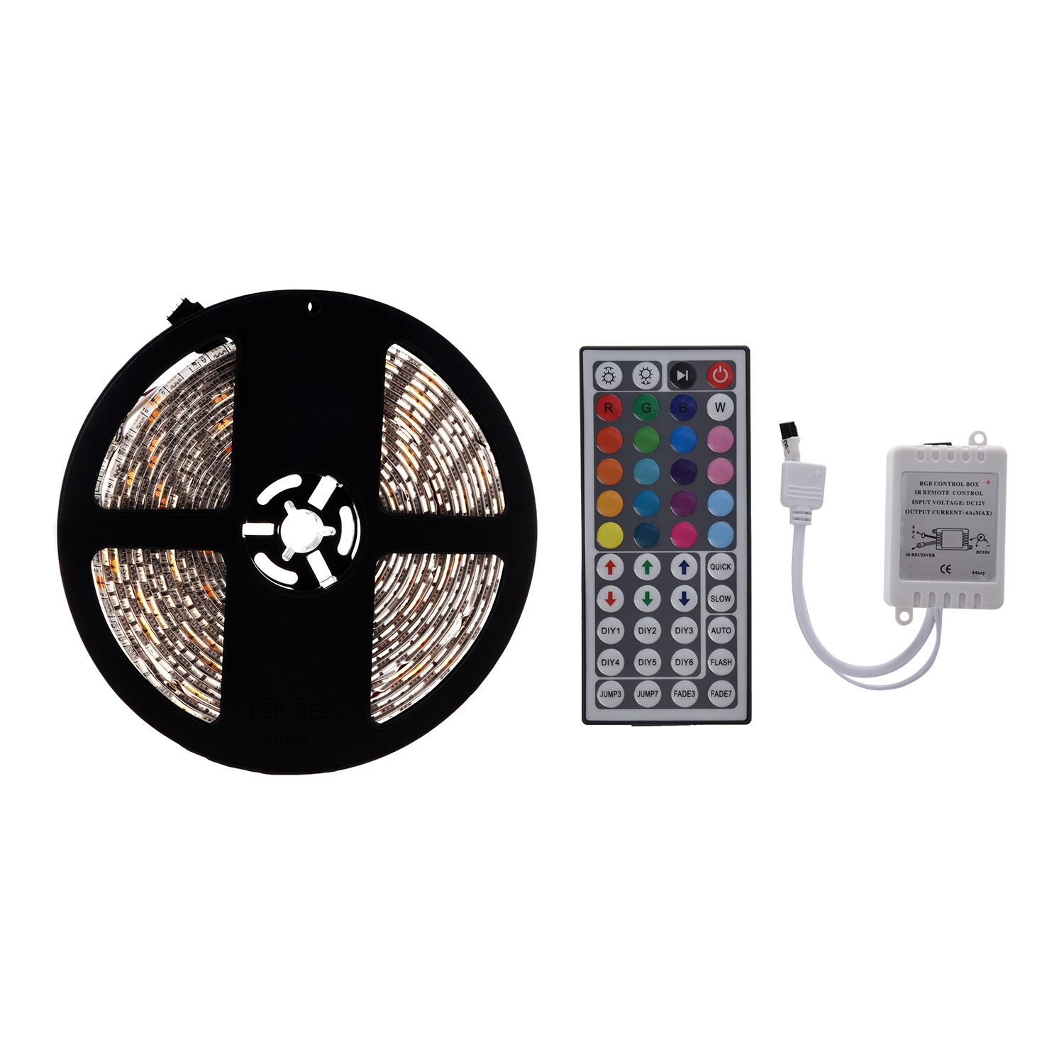 2020 Hot Deals 2 Pcs Accessories: 1 Pcs RGB 5M 5050 LED Strip Light Flexible 300 Leds SMD LED Tape & 1 Pcs 44 Key IR Remote Controller. 
