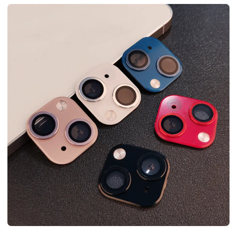 Fake Camera Lens Seconds Change For iPhone XR to 13 Back Film Phone Titanium Alloy Upgrade Protector Modified Cover Stickers