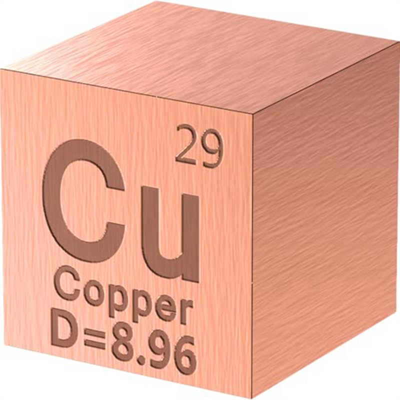 10 Piece Elements-Cubes - Density-Cube Set Metal 0.39 Inch/10 mm for A Periodic Table of Elements Collection. 
