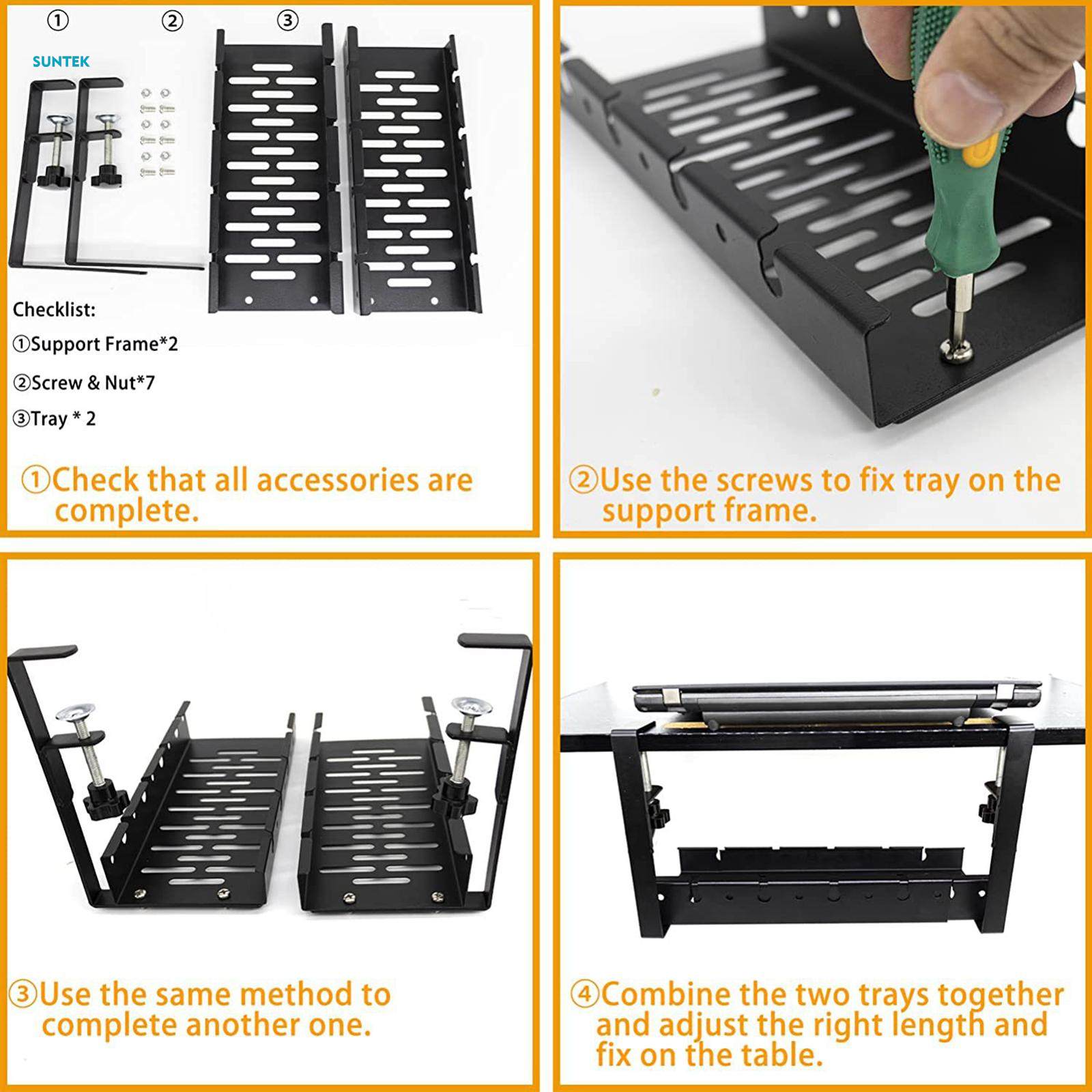 Wire Management under Desk Wire Patch Board Iron Computer Cable Rack Cable Management Tray for. 