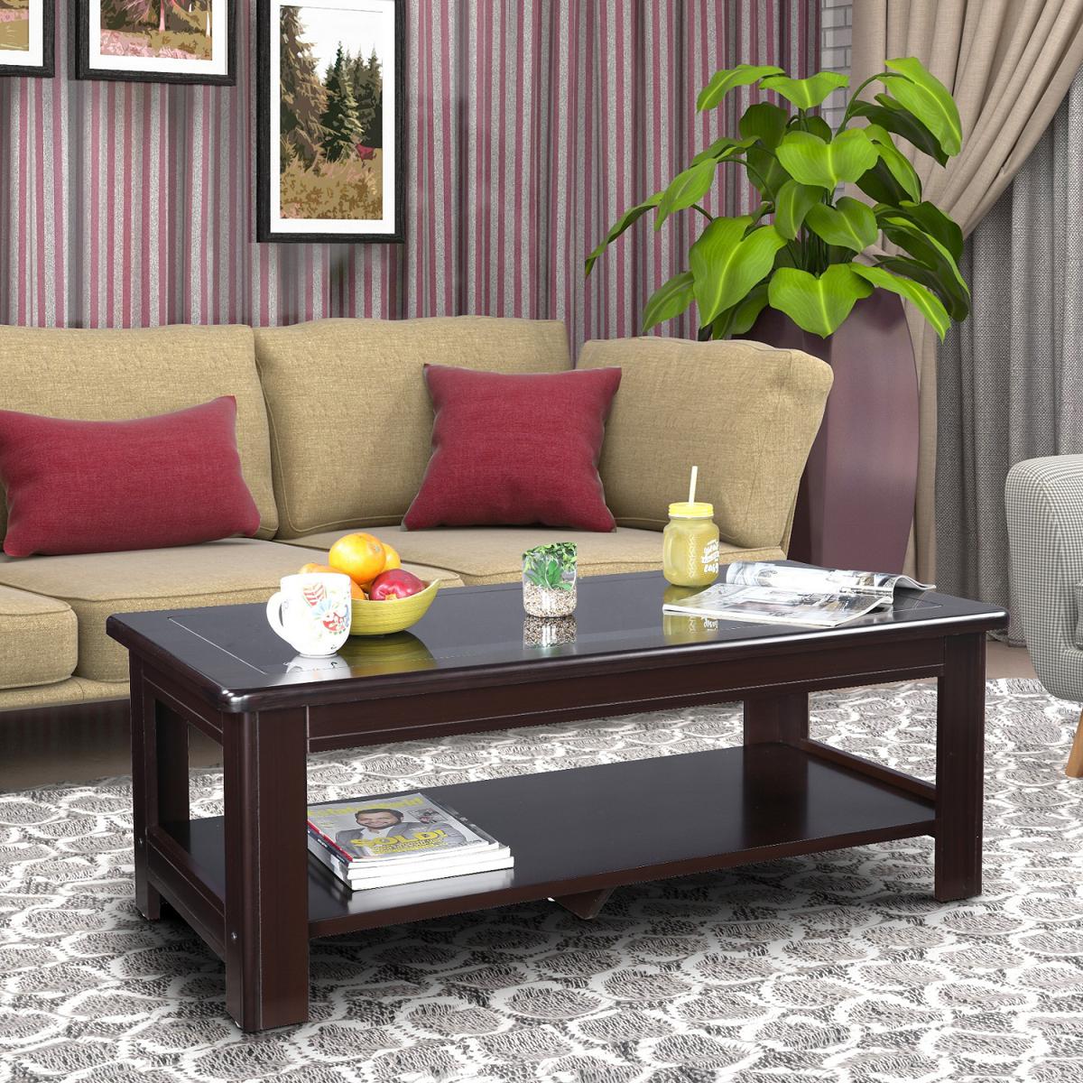 Center Table Malaysian Process Wood (W- 24" x L- 36" x H- 18" Standard size)
