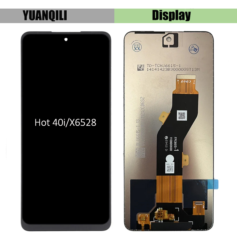 Test For Infinix Hot 40i X6528 X6528B LCD Display Touch Screen Digitizer Assembly For Hot40i Repair Parts Replacement. 