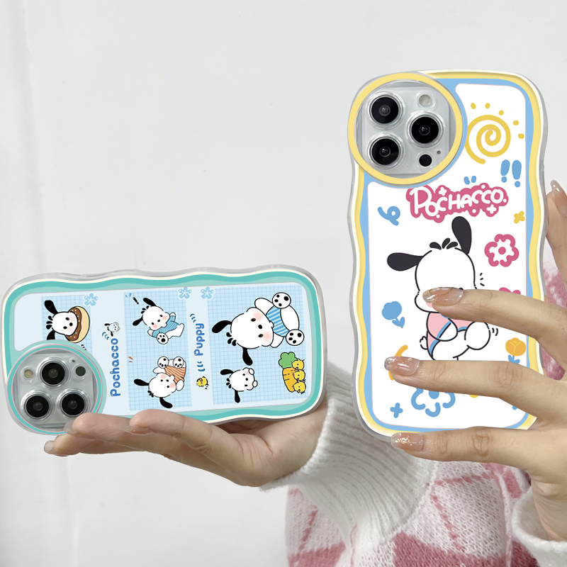 Jizetin for Huawei P20 Pro Back Cover + Free Pop Socket Happy Pochacco Soft Wavy Shape TPU Phone Case For Girls Boys. 