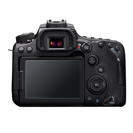 Canon EOS 90D DSLR Camera 32.5MP APS-C CMOS Sensor and 3" 1.04m-Dot Vari-Angle Touchscreen LCD (Body Only) - Black. 
