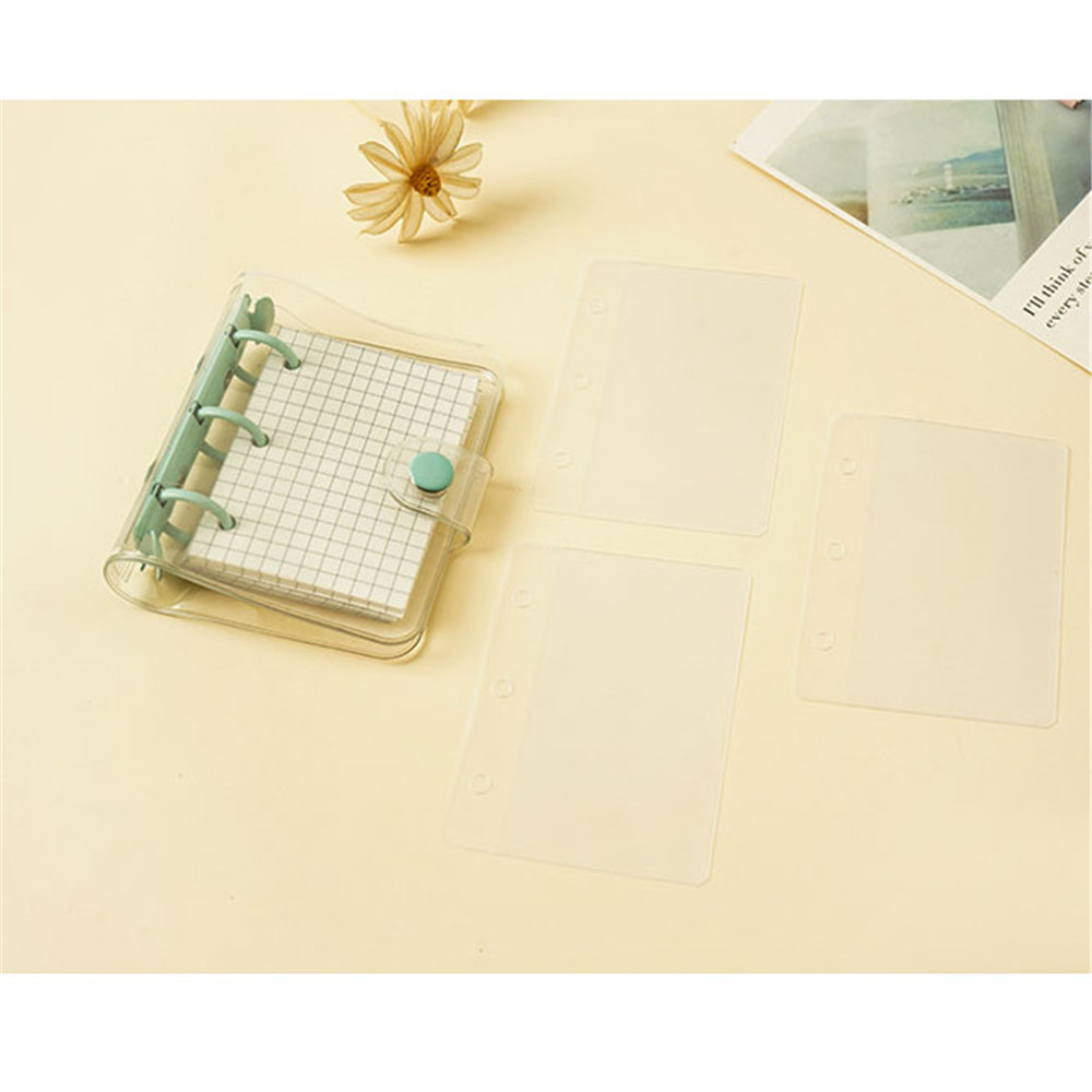 3 Ring Mini Notebook Mini Loose-leaf Hand Book Portable Small Notebook 3 Ring School Supplies Notebook Ring Binder Student Mini Loose-leaf Notebook. 