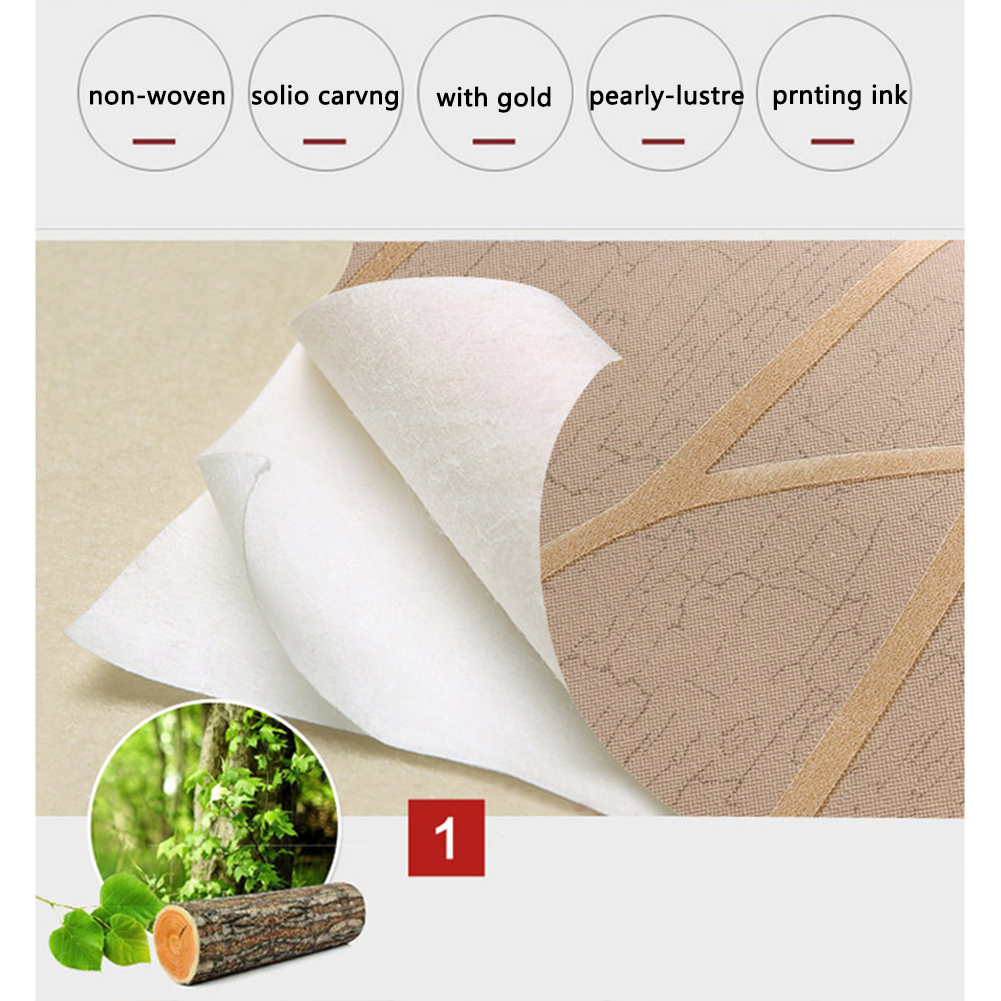 GC 10m 3 Layers Non-woven Wallpaper Simple Modern Thickened Waterproof Noise-proof Living Room Bedroom Tv Background Wall Stickers color:off white. 