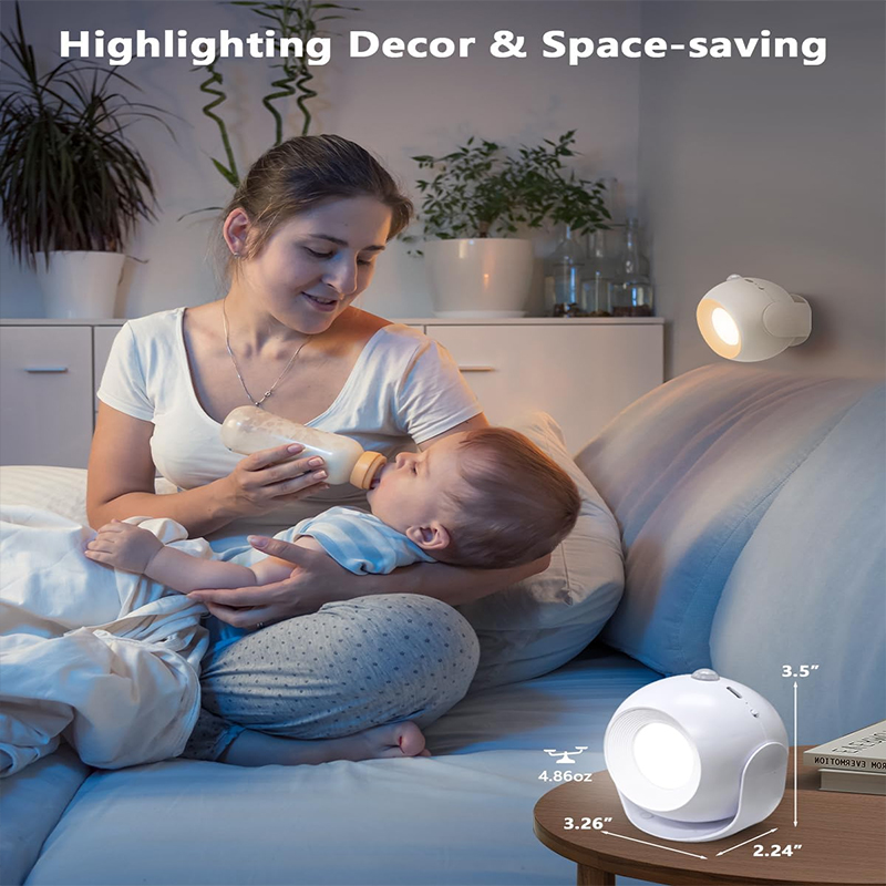 Led Motion Sensor Wall Lamp Touch 360 Rotatable USB Recharge Wireless Portable Night Light For Bedroom Reading Lamp. 