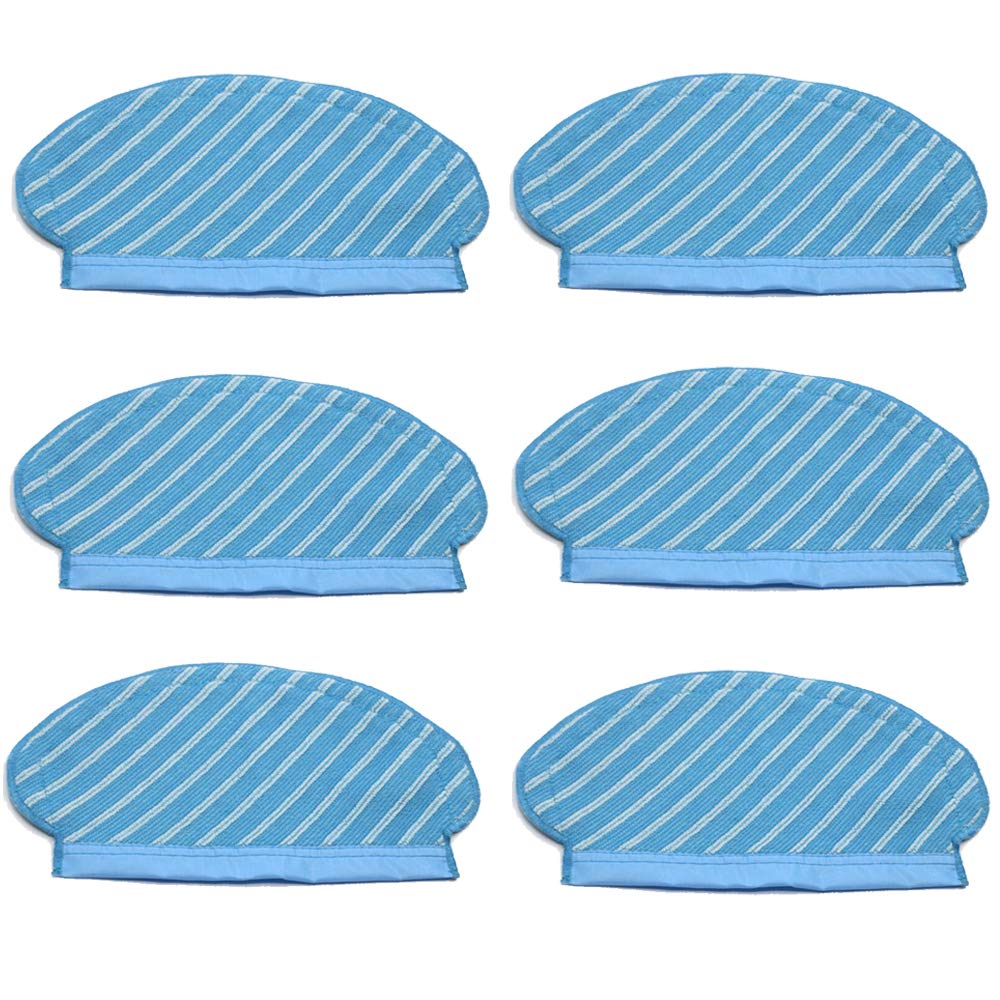 6Pcs Mop Cloth Pads Set for Ecovacs Deebot Ozmo 920 950 Vacuum Cleaner Parts Replacement Home Accessories - blue
