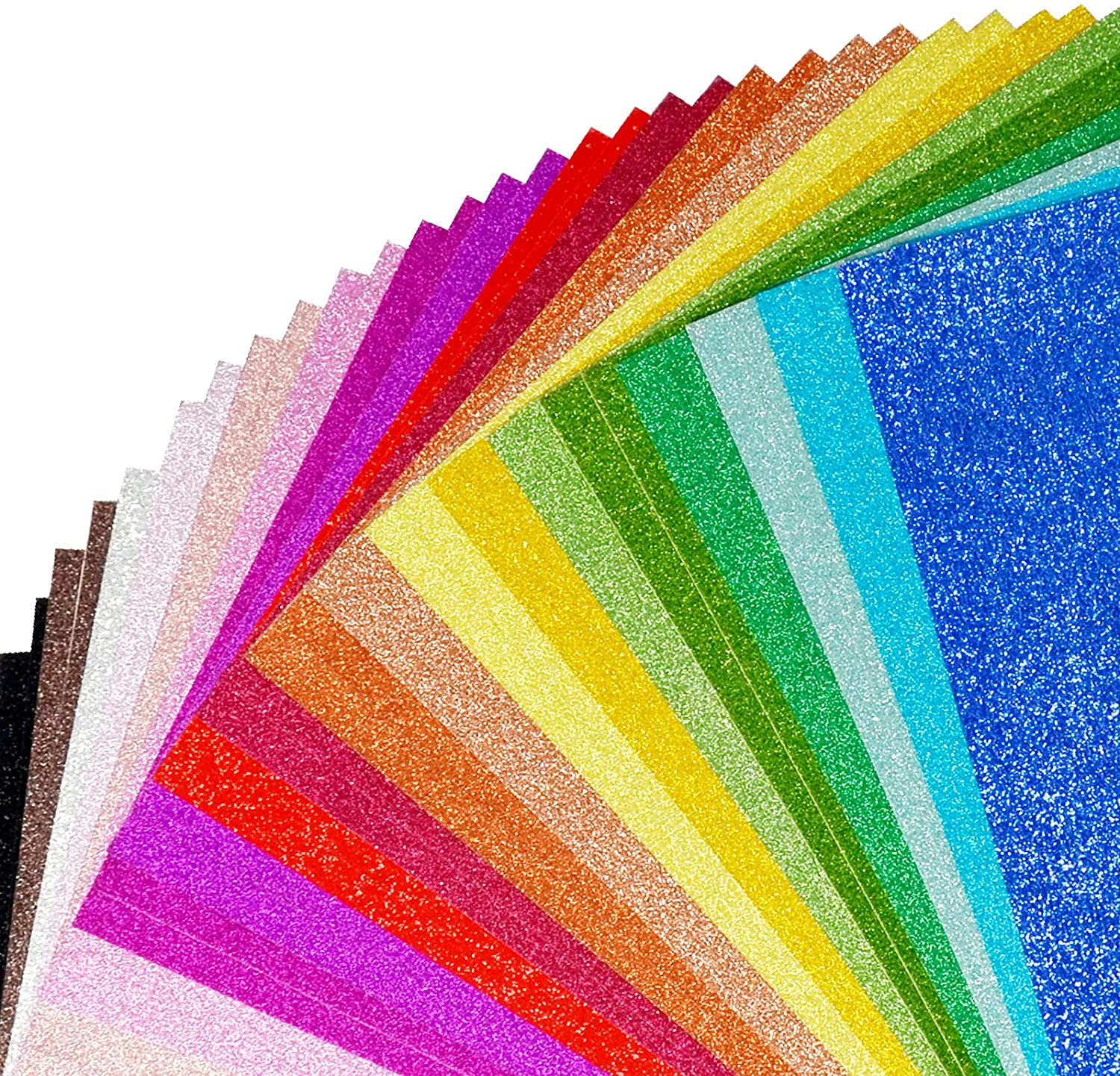 10 Pcs Multi Color A4 Size Glitter Foam Sheet Paper Sticky Back