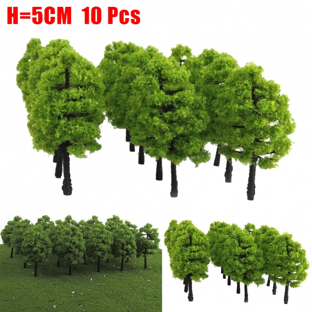 NovaNest 10pcs 5cm Train Railroad Model Trees Scale Tree Park Scenery Landscape Gifts Scenario trees. 