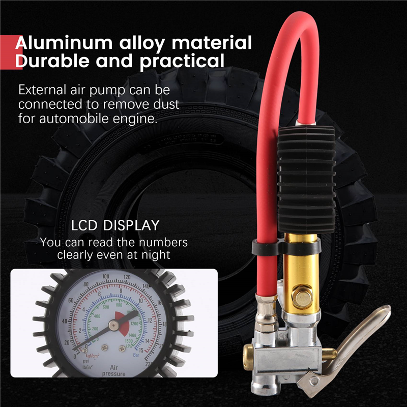 【Xiaofeng】Digital Tire Gauge Pressure With Pvc Pipe Hose. 