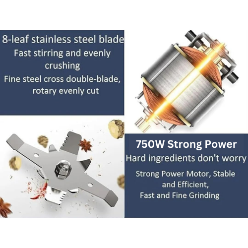 Stainless Steel Electric Spice Grinder Smart Electric Grinder Machine - 950 Watt - Lifestyle Mall - Image 3