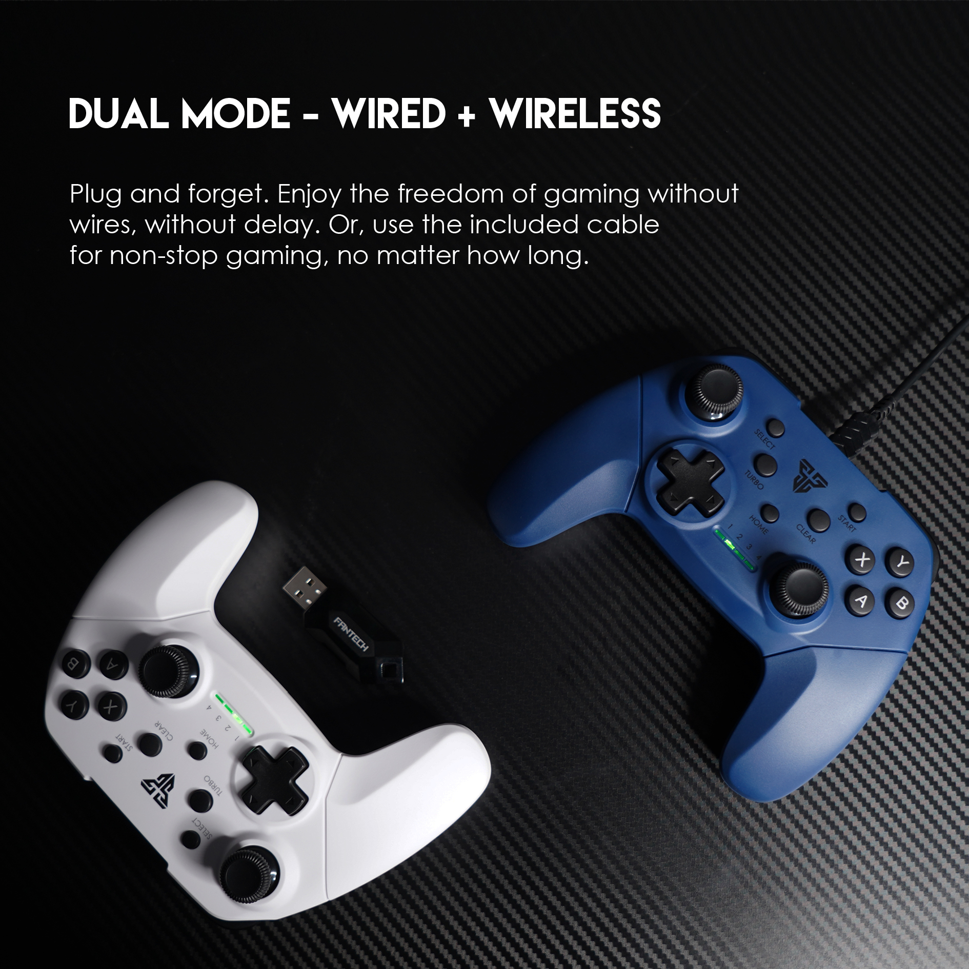 FANTECH WGP13 2.4G Wireless Gamepad For Windows PC,PS3 Turbo Vibration Control Joystick. 