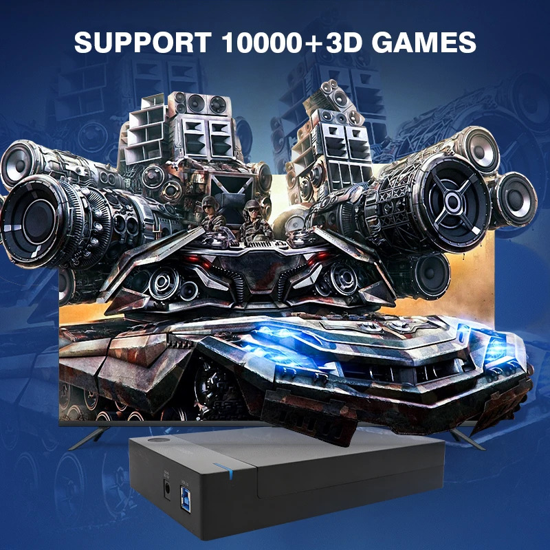 Launchbox Hard Drive Built-in 45000 Retro Games For PSP/PS3/PS2/PS1/Game Cube/X BOX Portable HDD For Windows PC Gift For Kids. 