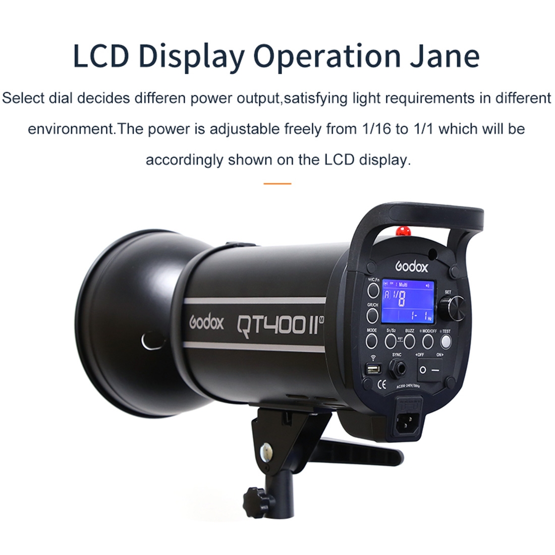 New- Godox QT400IIM 400Ws Strobe Studio Flash Light. 