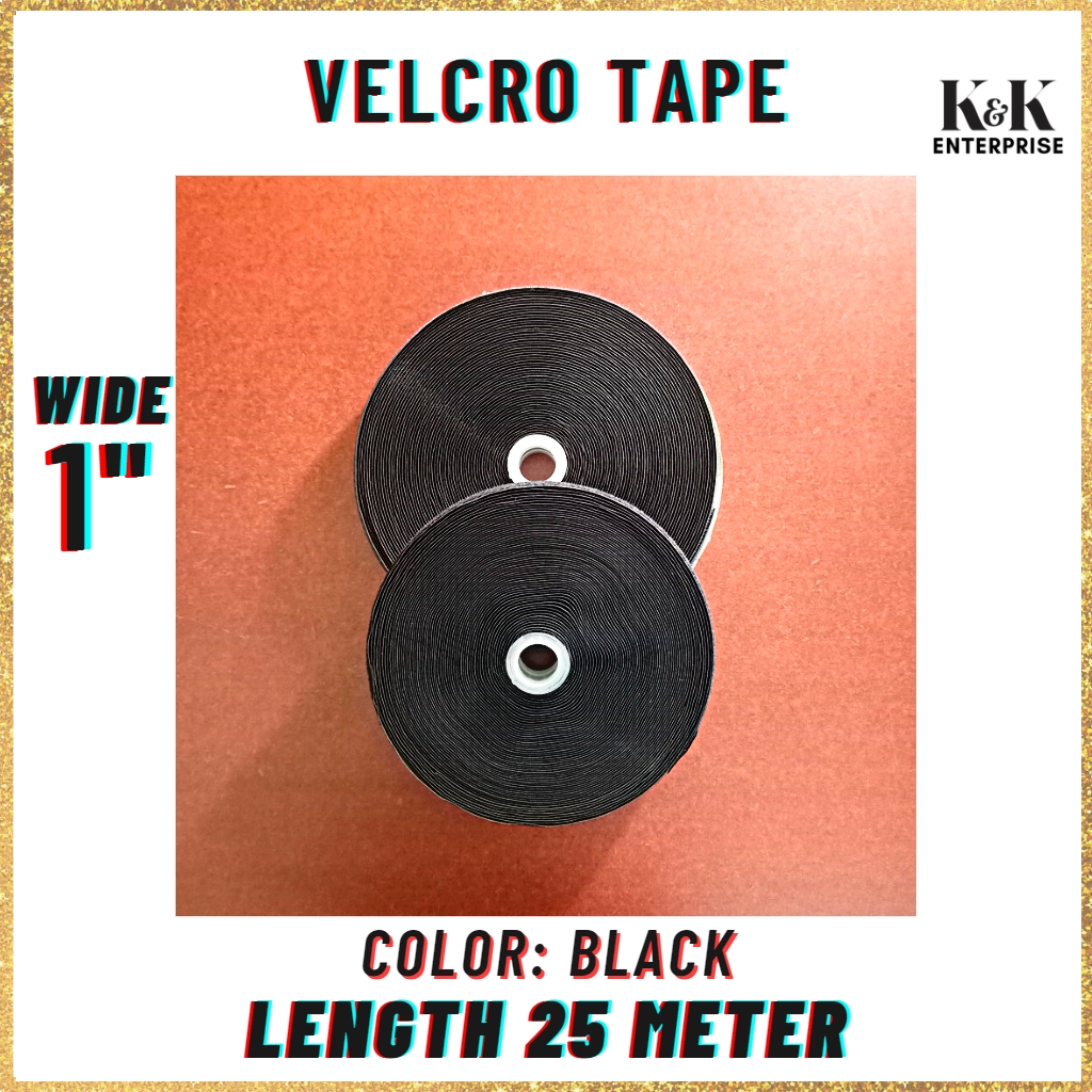 Ultra-Strong Velcro Tape, Hook and Loop Tape, Convenient Fastening, Pack of 25 meter. 