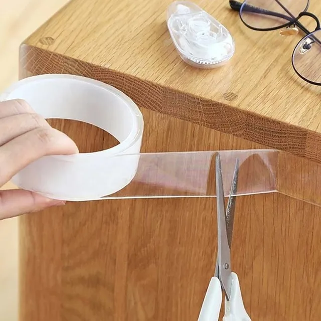 Nano Adhesive Tape, GXR Multipurpose Double Sided Transparent No-Trace Removable Glue Tape, 3M Washable Strong Gel Tape Anti-Slip Sticky Tape for Wall, Kitchen, Carpet, Photos Fixed. 