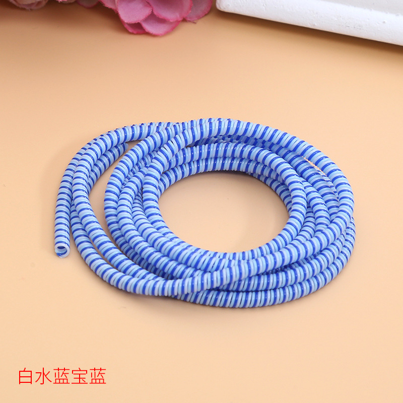 Color Spiral 1.4M USB Data Cable Protector Universal Headphone Line