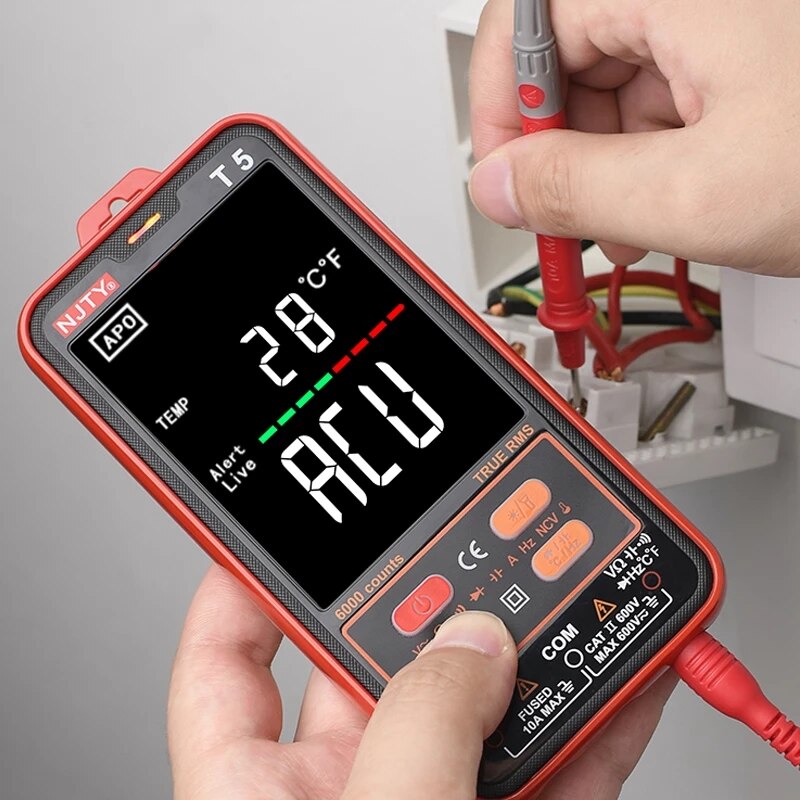 Digital Multimeter 9999 T-RMS 3.5"LCD Color Display DC Voltage Capacitance Ohm Diode multimetro NCV Hz Live wire Tester. 
