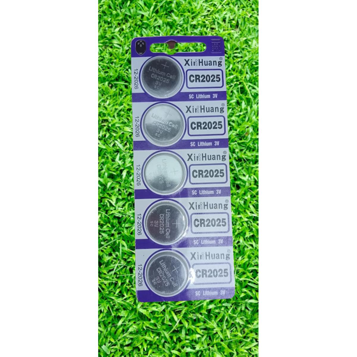 Xin Huang CR2025 3V Lithium Ion Li-ion Button Cell Battery - 05 Pcs pack