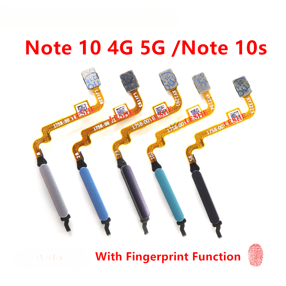 For Xiaomi Redmi Note 10 10s 4G 5G Home Button FingerPrint Touch ID Sensor Flex Cable