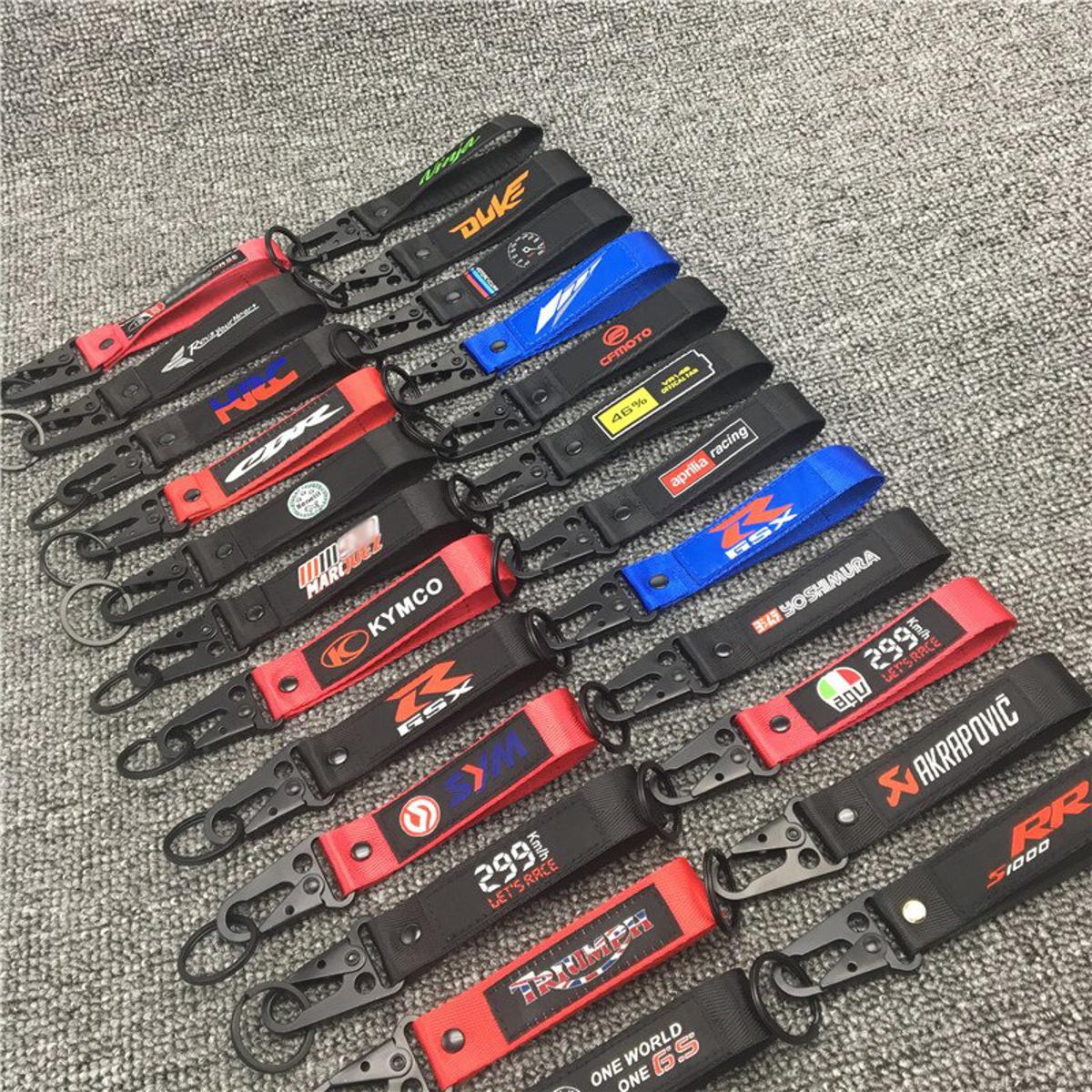 【VisioN Shop】BMW S1000RR Motorcycle Embroidery Strap Key Keyring Yamaha BMW Ducati KTM Key Chain Keychain