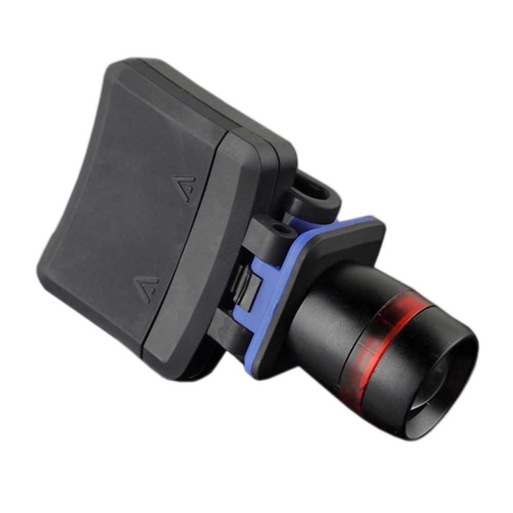 XPE LED 120 Lumen 3 modes waterproof zoomable Clip - on Cap Hat Light flashlight Head light lamp black. 