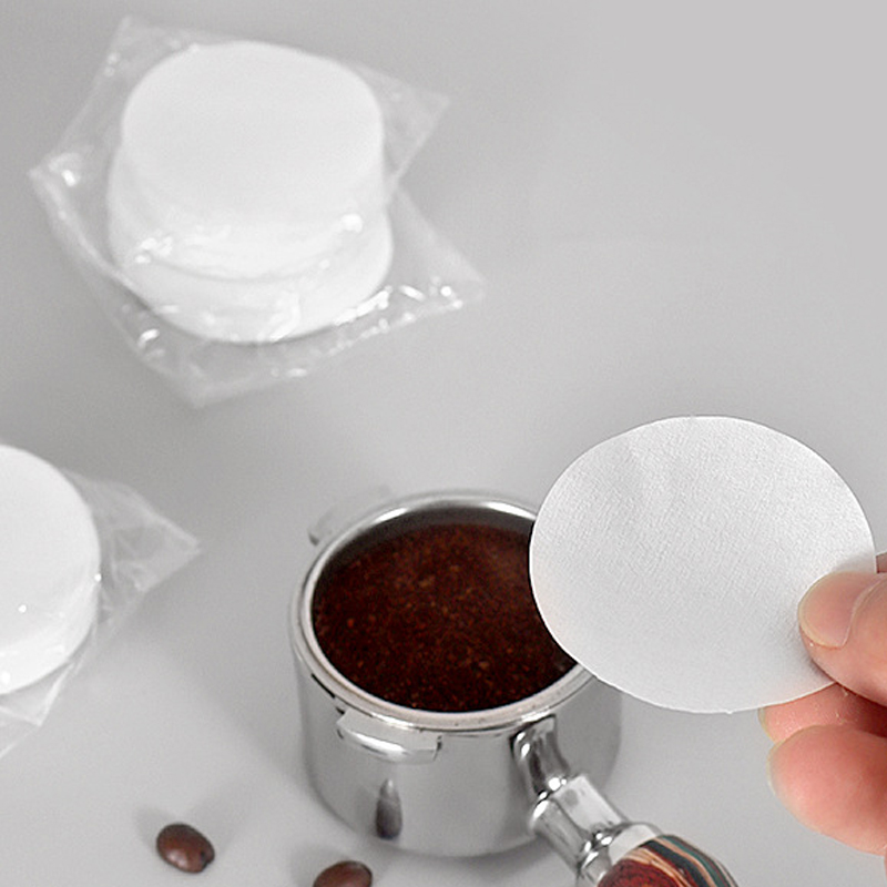 100 Pcs Coffee Paper Filter 51/54/58mm for Espresso Machine Unbleached Puck Screen Portafilter Paper Barista Maker