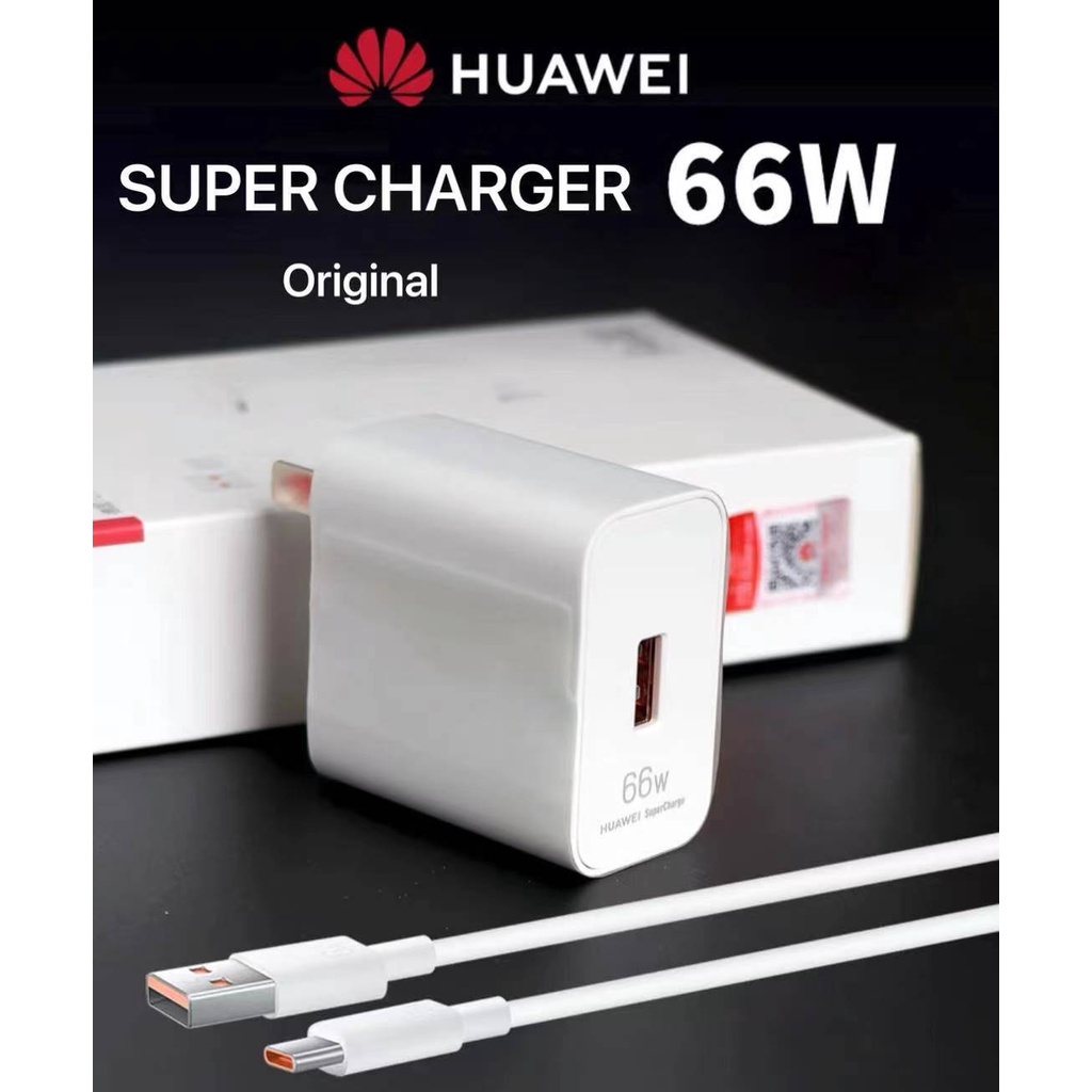 Max 66W Huawei Super Fast Type C Quick Charger Adapter with Type C Cable. 
