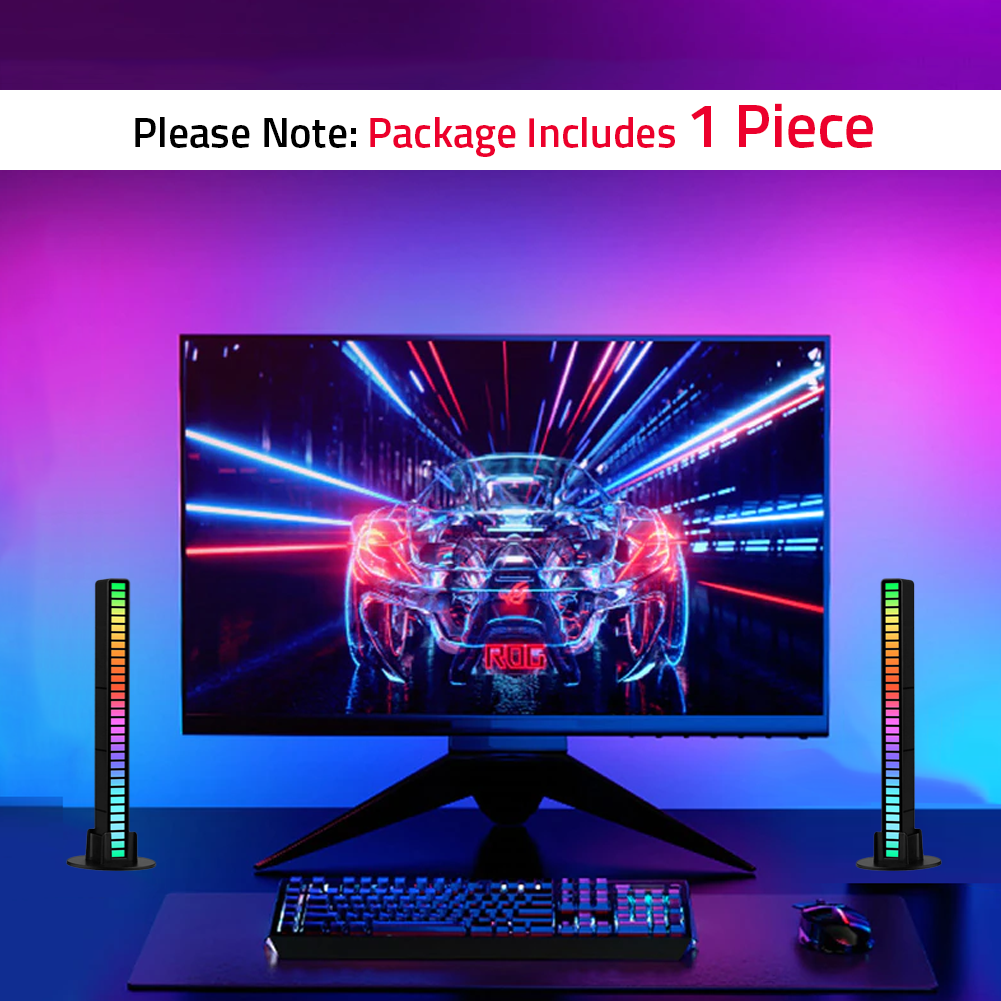 RGB Light Bar RO-9 Sound Reactive LED Spectrum Equalizer Dancing RGB Sound bar Music Light For Gaming PC or Home Decoration. 