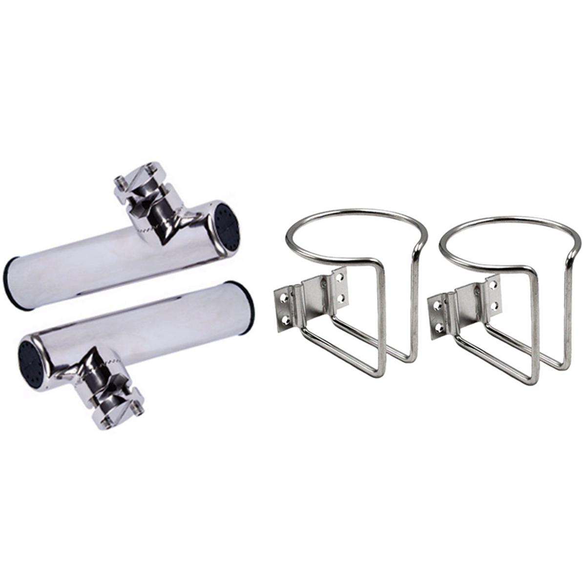 2Pcs Stainless Steel Rod Holders Adjustable Clamp on Rod Holder on Rails  Mounting Rail Mounted Marine Grade for Boat Yacht : : Car &  Motorbike