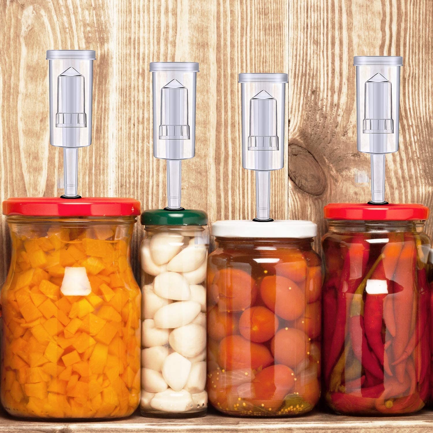Fermentation Lids Kit,Airlock for Fermentation Air Locks with Black Grommets Airlock Bubble for Beer and Wine,Mason Jar. 