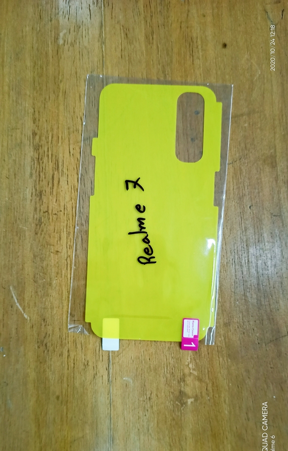 Realme 7 এর জন্য স্বচ্ছ ব্যাক সাইড প্রোটেক্টর ক্লিয়ার পলি