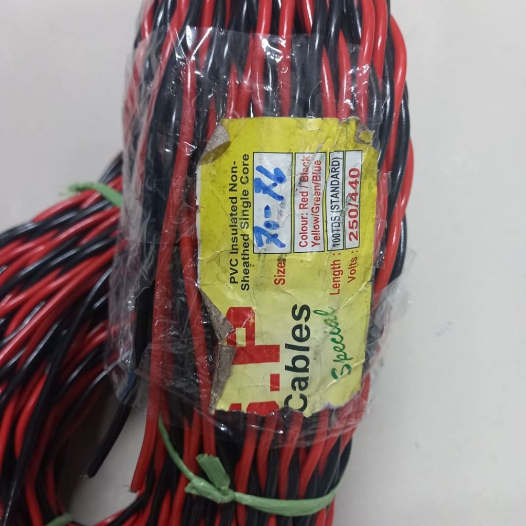 1-Coil Non-Sheathed 70/76 PVC Insulated AC 220v Single Core Mixed Cables Wire For Electrical AC Line Power Supply Powerpoints Switches & Savers. 