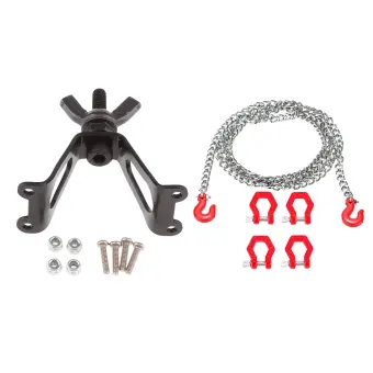 RC Car 860mm Tow Hook Trailer Chain /& Holder for 1//10 RC Crawler Accessory